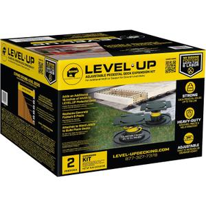 Bison Level.Up System Adjustable Deck Pedestal Joist Support Expansion Kit, 2-Pedestal Kit (7079806004)