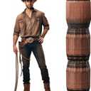 3 Pcs Western Cowboy Party Decoration Wine Barrel Large Cardboard West Whiskey Barrels Decoration for Western Pirate Birthday Farmhouse Party Photo Booth Props(23.62x14.96 Inches)
