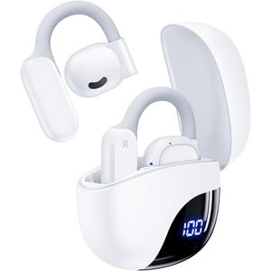 AI Translation Earbuds Real Time 164 Languages 80H Playtime Translator Ear Buds Audifonos Traductores Ingls Espaol Wireless Earphones Bluetooth AI Headphone for Travel Meeting Learning K08 White