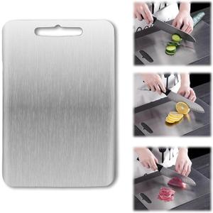 Titanium Cutting Board for Kitchen,100% pure Titanium Cutting Board for Kitchen,Easy to CleanHygienic,Durable, and Safe,Perfect Size Use for Cutting Meats,Fruits And Vegetables(9.9 x 6 inch)