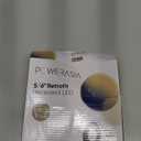 1 Pack Black 5/6 Inch LED Can Lights with Night Light, 5CCT Retrofit Recessed Lighting Selectable 2700K-6000K Dimmable, 12W=75W, 1200LM Downlight with Metal Smooth Trim-ETL and Energy Star (5CCT+NT-BK)
