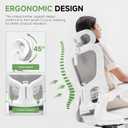 GTPLAYER Office Chair, Home Ergonomic Desk Chair with High Back Mesh, Mesh Office Computer Desk Chairs with Adjustable Lumbar Support, Rolling Work Swivel Task Chairs with 3D Armrests and Headrest