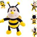 Cute Bumblebee Stuffed Animals Super Soft Yellow Bee Plush Toys Stuffed Honeybee Plushies Animal with Wings Honey Bee Plush Doll Animal Toy for Kids & Lovers 13 INCH