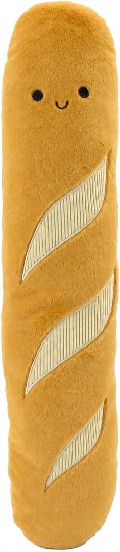 Linzy 20” Long Pals Baguette Squeaky Plush Dog Toy, Squeaky Chew Toy for Small Medium Large Dogs, Soft Pet Toy for All Breeds to Keep Them Entertained, Teeth Cleaning, Bread Shape, Amber-Brown