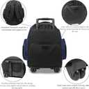 World Traveler Transworld 22-Inch Carry-On Rolling Backpack, Navy