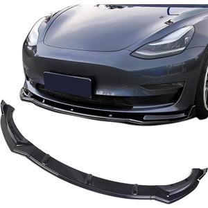 Fit Tesla Model Y Front Bumper Lip Kit Front Spoiler Wing Glossy Black Splitter Trim Model Y Accessories 2017-2023 2024