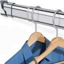 Heavy Duty Oval Closet Rod for Hanging Clothes, 29.5-51 Inch Adjustable Closet Rods, Premium Chrome