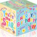 2 x 6 Pcs 3D Birthday Decorations Boxes, Reusable Party Decorations, Pairs with Any Happy Birthday Banner for Women Men Boys Girls