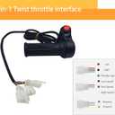 1 Pair E-Bike Full Twist Throttle Grips, 12V-72V Electric Bicycle Scooter Twist Handlebar with Three Speed and Reverse for Motorbike Motorcycle E-Bike Scooter (3+3+2 Pins)