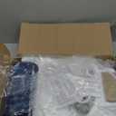 Nintiue Upgraded Modern Arc Dimmable Tall Standing Floor Lamp with Blue Shade, 1200 Lumens LED Bulb Included, for Living & Reading Room, Bedroom, Office & Nursery, Brushed Nickel