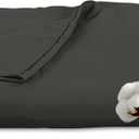 Royale Linens 300 Thread Count 100% Long Staple Combed Cotton Flat Sheet - Super Soft - Top Sheets - Queen Flat Sheet Sold Separately - Breathable, Cool & Crisp Percale Sheets Only (Queen, Black)