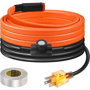 Relaxweex 6 ft Heat Tape for Water Pipes, Self Regulating Heating Cable with Builtin Thermostat, FreezeProtected Water Heating Trace Cable for Metal & Plastic Pipes, 120v, 8w/ft