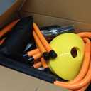 GHB Agility Ladder,Football Training Equipment Set,4 Agility Hurdles, 20 feet12 Rungs Speed Ladder,12 Disc Cones,Resistance Parachute, Jump Rope, 5 Resistance Bands (Yellow)