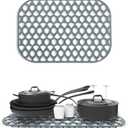 Sink Protectors for Kitchen Sink 13x11 &16x12 & 18x16 & 19x14 & 21x16 & 22x13 & 24x13 & 25x16 & 26x14 & 28x14 & 30x16, Silicone Sink Mat Grid (16.8"x12.6")
