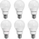A19 LED Light Bulbs 60 Watt Equivalent, E26 Base 6500K Daylight White Standard Light Bulbs, 10W 1000 Lumen, Energy Efficient Non-Dimmable, Pack of 6