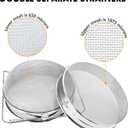 2Set Stainless Steel Honey Strainer, Double Sieve Honey Filter, Honey Extractor Equipment for 5 Gallon Bucket Honey,Beekeeping Equipment Tools