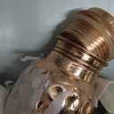 Copper Water Bottle (34oz/1000ml) w/a Carrying Canvas Bag | 100% Pure Copper Bottle for Drinking Water | Lab-Tested, Heavy Duty & Leak-Proof | Authentic Ayurvedic Copper Water Bottle