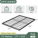 Upcanso Full Size Box Spring Bed Base 2 Inch, Low Profile Metal Boxspring Full Size Bunkie Board 2 Inch, 3000 Lbs Max Weight Capacity Mattress Foundation, Noise-Free, Easy Assembly