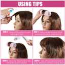 WILLBOND 4 Pcs Long Hair Rollers for Bangs Aluminum Core Curlers Thermal Self Grip Roller for Long and Medium Hair Women Hairstyle(4.7 x 2 Inch,Rose Red, Light Pink, Purple, Black)