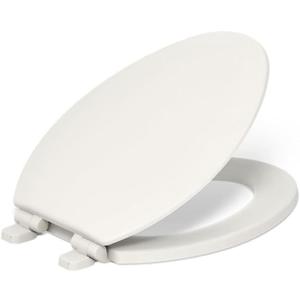 Kohler K25883-96 Triko Elongated Closed-Front Toilet Seat and Lid with Quiet-Close Technology Biscuit