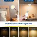 Yiliaw 12 Pack LED Puck Lights Remote Control 16 Color Changeable Under Cabinet Lights, Battery Operated Lights Night Light with Dimmer & Timmer for Closet Bedroom Kitchen, White