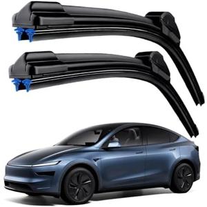 HIDOFILT Dual Rubber Blade Windshield Wipers for Tesla Model Y 2020 2021 2022 2023 2024 2025 Automotive Replacement Wiper Blades modely 26"+20" Top Lock (Set of 2)