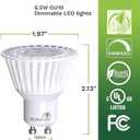 Bioluz LED 5 Pack LED Bulbs Commercial Grade GU10 LED Light Bulb Dimmable 3000K, 50W Halogen Replacement, LED Lights for Bedroom & Home Decor, 120V UL Listed Light Bulbs (Pack of 5)