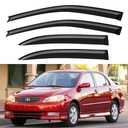 Window Visors Rain Guards Shield for 2003-2008 Toyota Corolla, Out-Channel Window Vent Wind Deflectors Visors Shades for 03-08 Corolla