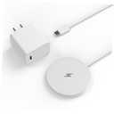 Wireless Charger, 15W Max Fast Magnetic Wireless Charging White with Adapter