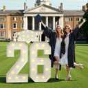 2026 Graduation Party Decorations, 4FT Light Up Number 26 for Graduation Decorations 2026, Graduations Marquee Light Up Numbers 4 Feet Tall, White