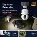 aosu SolarCam D1 Max 4-Cam Kit, 4K Solar Security Cameras Wireless Outdoor, 360 PTZ Auto Tracking & Vehicle Detection, Color Night Vision, No Subscription Required, 1TB Expandable Storage