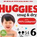 Huggies Size 6 Diapers, Snug & Dry Baby Diapers, Size 6 (35+ lbs), 54 Count, Packaging May Vary
