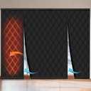 Magnetic Thermal Insulated Door Curtain Fit 96"x80" Door, Curtain Itself Size 97"x81.5", Thicken Made of Oxford and Cotton Insulated Cover for Winter Sliding, Patio, Grey, Minimalism (Black)