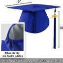 Graduation Cap 2026 with Tassel Unisex Matte Bachelor High School Cap Adjustable Size (Royal Blue)