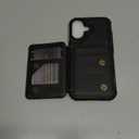 Vinich for iPhone 16 Wallet Case with Card Holder, RFID Blocking Credit Slots Kickstand Shockproof Phone Cover Fit for iPhone 16 6.1" Black