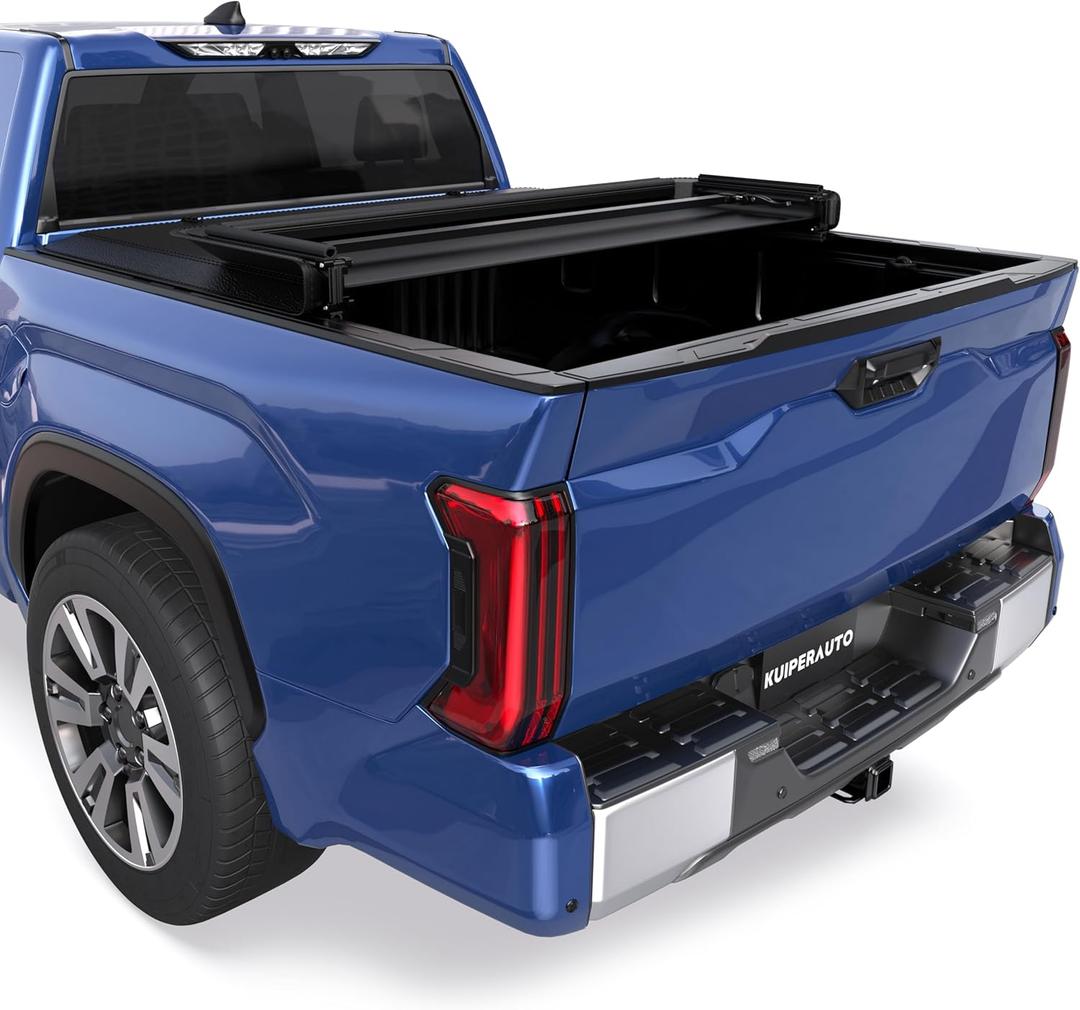Soft Tri Tonneau Cover Compatible for 2016-2023 Toyota Tacoma 6ft Truck Bed Cover(incl Utility Track System)