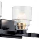 Kichler Vionnet 24" 3 Light Vanity Light with Clear Glass in Black
