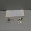 Napkin Holder for Bathroom, Guest Towel Holder Tray for Bathroom, White Guest Napkin Holders with Golden T-Handle, Disposable Hand Towel Tray for Guest Room, Table, Kitchen