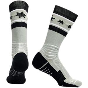 Compression Cushioning Basketball Socks, Shock Absorbing and Anti-slip, Thick Bottom Tall Design,Men Women, Pair of 3 