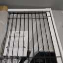 Freestanding Wire Dog Gate, 30" to 53" Adjustable Expandable Pet Gate, White Wooden Extra Wide Dog Fence - 32" H