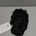 Swiking Curly Afro Black Men Wigs Short Fluffy Synthetic Hair Wig Halloween Party Cosplay Costume Full Wigs (Black)