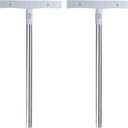 PATIKIL 15.8" Handheld Sign Holder, 2 Pack Airport Pick Up Sign Poster Holder Tour Guide Sign Holder Sign Stake Pole Square Stainless Steel, Silver