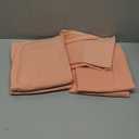 Amazon Basics Breathable, Wrinkle Free Lightweight Microfiber 4-Piece Bed Sheet Set with 14-Inch Deep Pockets, Includes Comfortable Pillowcases, Queen, Peachy Coral, Solid