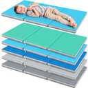 Wesiti 5 Pcs Thick Folding Nap Mat 3 Section Folding Rest Mats Folding Sleeping Mat for Kids Toddler Daycare Nap Mats for School Preschool Classroom Kindergarten (Blue, Gray)
