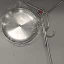 Turkey Fryer Accessory Stand Kit Hook Stainless Steel for Thanksgiving Turkey Roasting Stand Replacement Parts Vertical Skewer Chicken Rack Roaster with Lifter Hook Holder Base for Deep Fry Pot