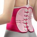 KKH Adjustable Back Support Brace, Ergonomic Back Brace for Lower Back Pain Women, Lumbar Support Belt for Relief Sciatica Pain, Size M