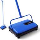 Eyliden Carpet Sweeper, Mini Size Lightweight Hand Push - No Noise, Non-Electric, Easy Manual Sweeping Only for Carpet Cleaning (Blue)