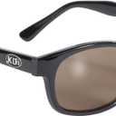 Pacific Coast Original KD's Biker Sunglasses (Black Frame/Dark Brown Lens)