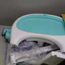 Dream On Me Portable 2-in-1 Tabletalk High Chair, Convertible Compact Light Weight High Chair, Aqua