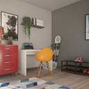 Furinno TURN-S-TUBE TV Stand, 3-Tier Entertainment Center, Toolless TV Console for TV up to 55 Inch, with Open Shelves, for Living Room, Bedroom, Espresso